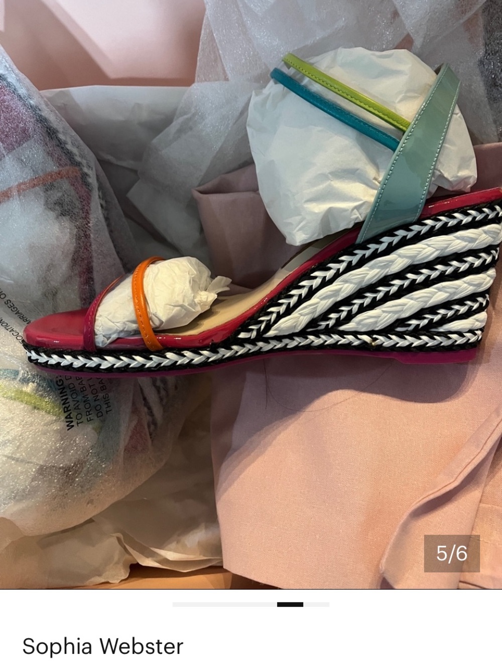 Sophia Webster Lucita Mid Espadrille Multi Vinyl
